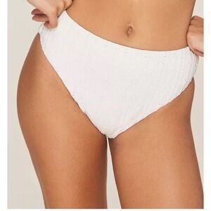 NWT Andie Swim The 90's High Waisted Bottom Size‎ Large Coconut Eyelet